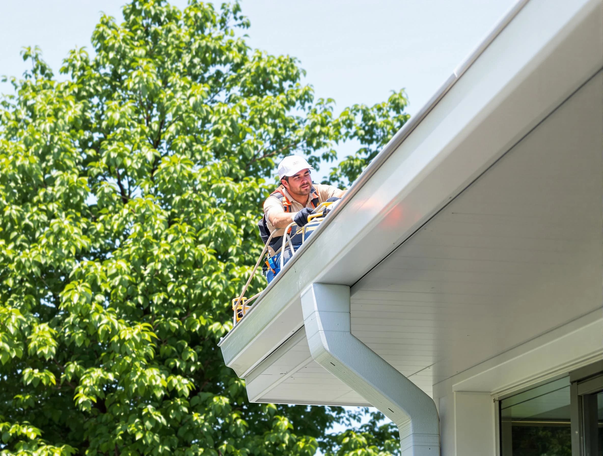 Strongsville Roofing Company expert examining roof shingles in Strongsville, OH