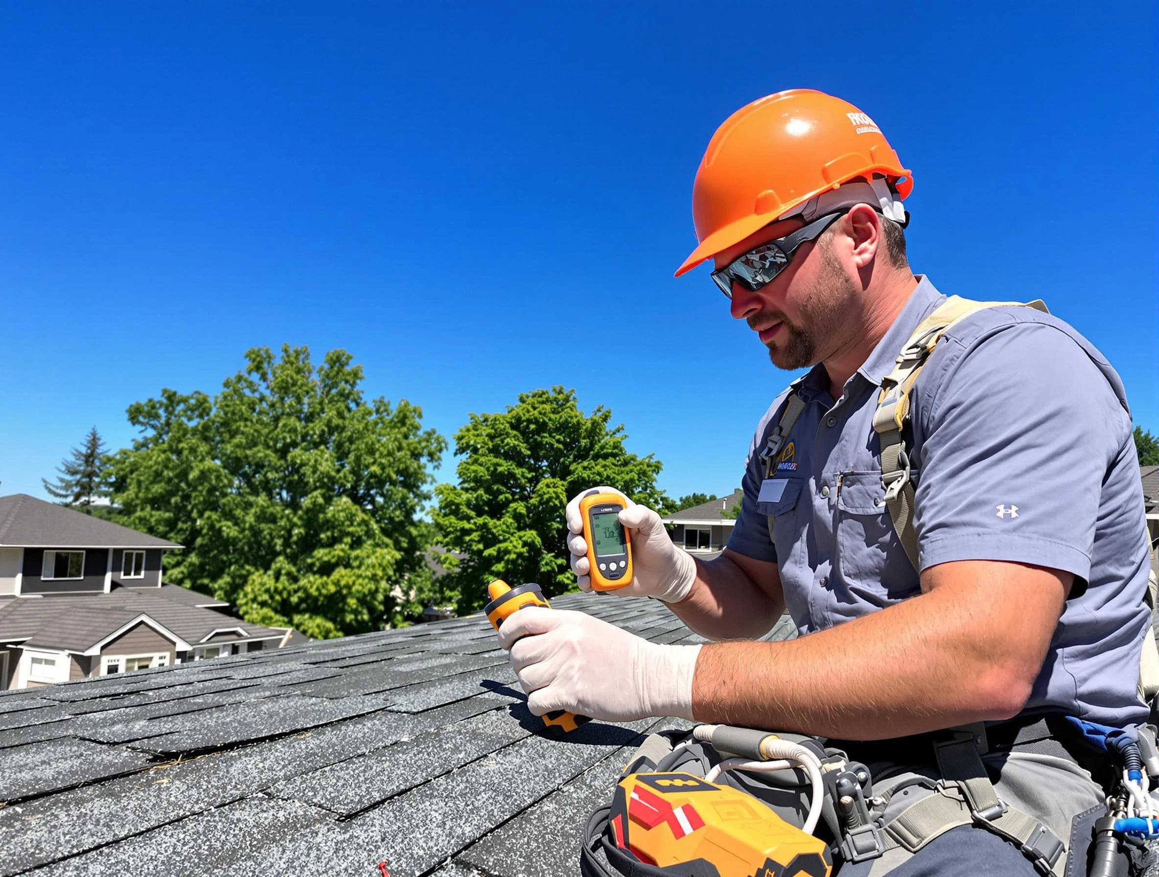 Strongsville Roofing Company conducting a roof inspection in Strongsville, OH